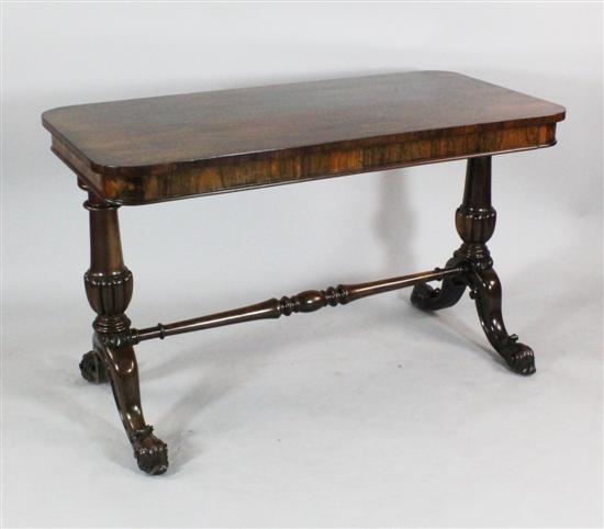 A William IV carved rosewood side
