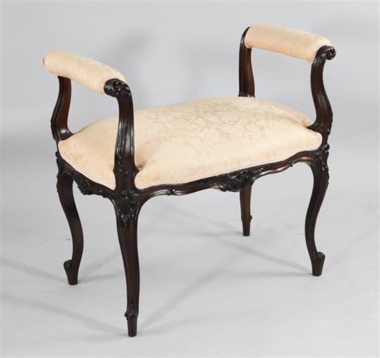 A Victorian carved mahogany stool 1731e1