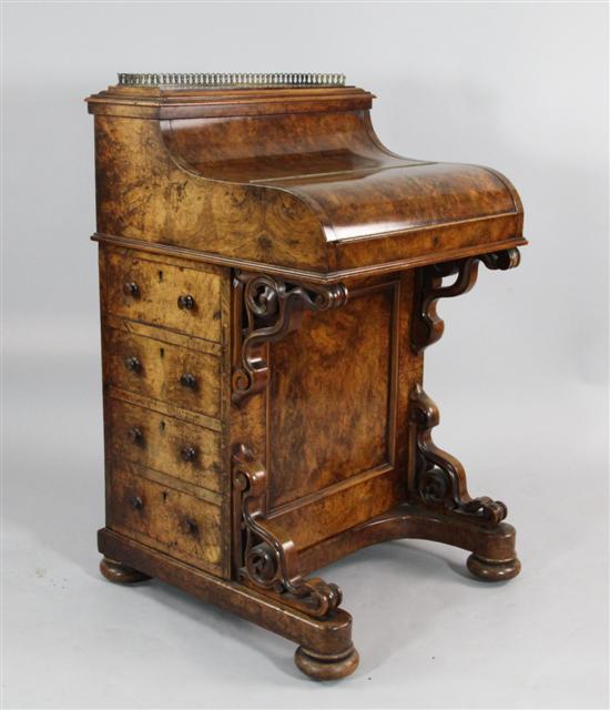 A Victorian burr walnut piano top 1731db