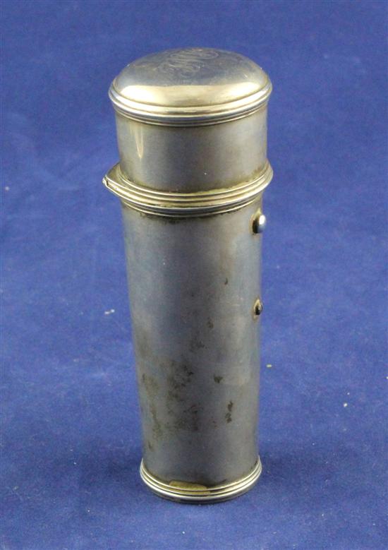 A 19th Century silver cylindrical 173269