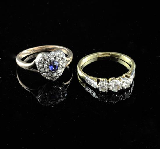 A 19th century 9ct gold sapphire 173349
