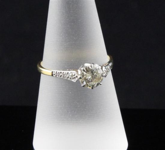 An 18ct gold solitaire diamond