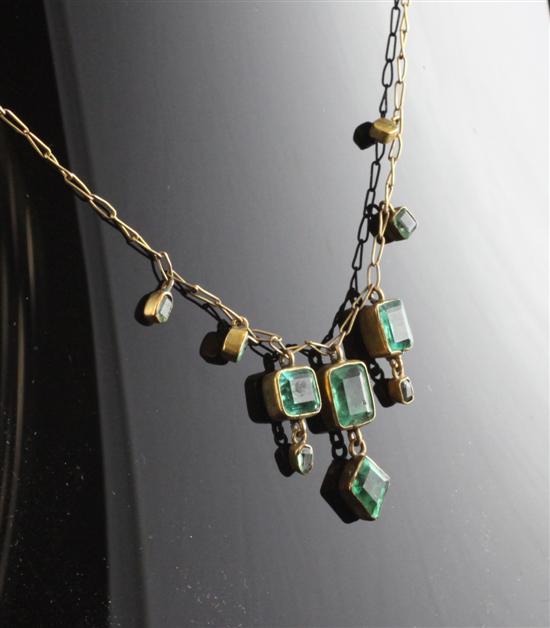A Victorian gold and foiled emerald