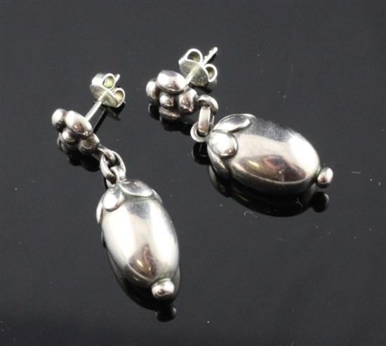 A pair of Georg Jensen silver drop 173385