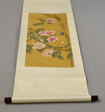 CHINESE WATERCOLOR SCROLL PAINTINGFinely