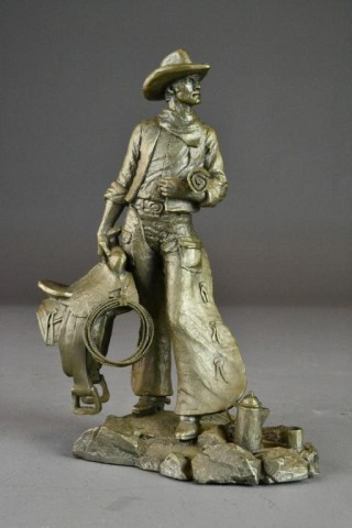 PEWTER WESTERN FIGURE BY PONTER-