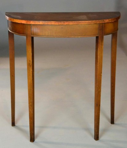 A Demi-Lune Mahogany Hall TableHalf