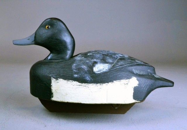 BLUE BILLED DRAKE DUCK DECOY JACK LEWISHand-carved