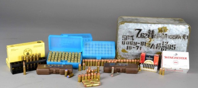 Lot of Various Rounds of AmmunitionBox
