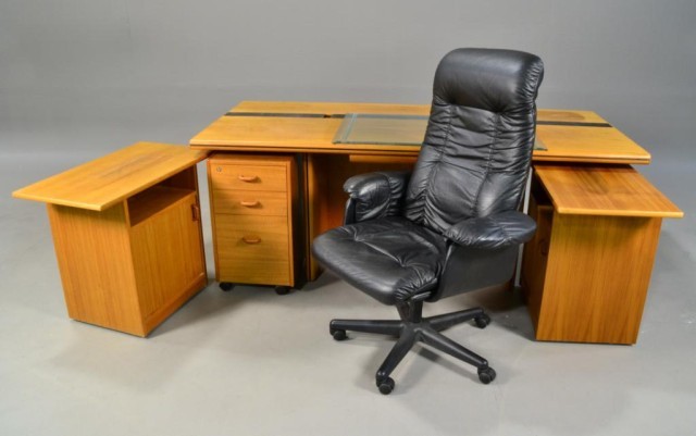 (5) OFFICE SUITE OF DENMARK-STYLE FURNITUREHandsome