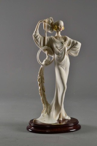 A. SANTINI ART DECO FEMALE STATUE