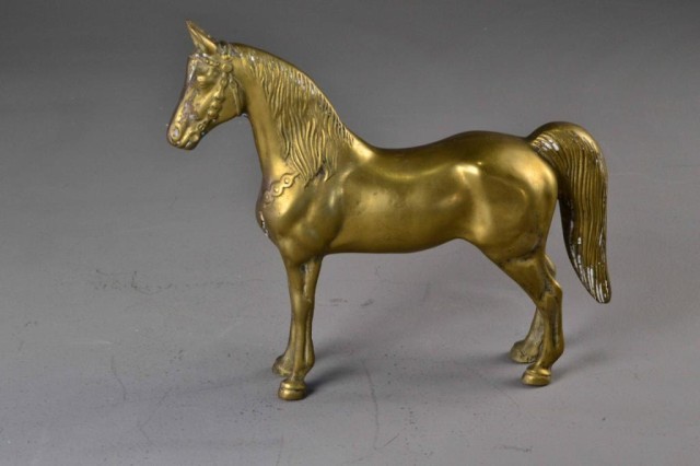 BRASS HORSE STATUEBrass horse statue 173691