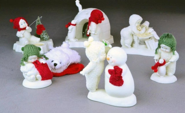 (6) SNOWBABIES - BISQUE PORCELAIN FIGURINESIncluding