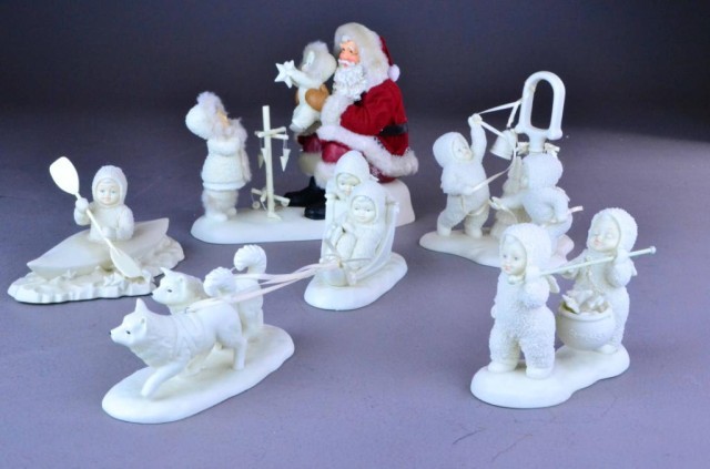 (5) SNOWBABIES - BISQUE PORCELAIN