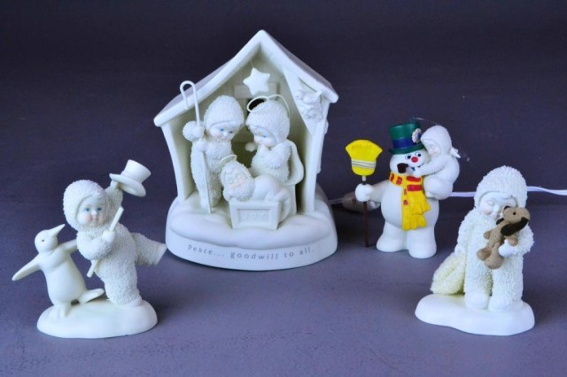 (4) SNOWBABIES - BISQUE PORCELAIN