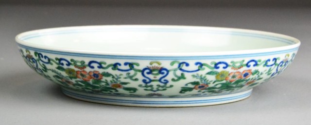 A Chinese Doucai Porcelain PlateFinely