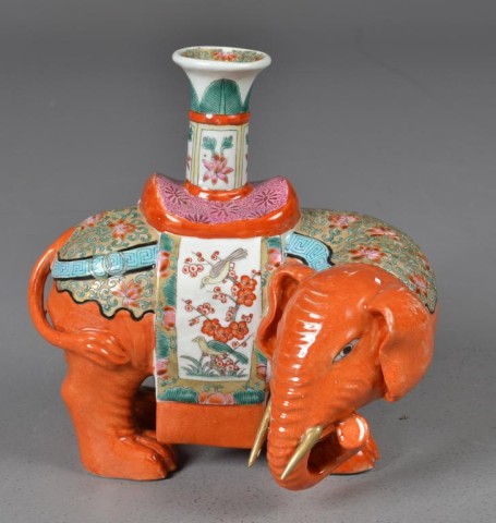 Chinese Porcelain Famille Rose Elephant