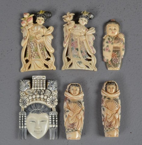 Chinese Carved Ivory Polychrome 173712