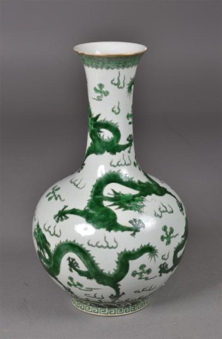 Large Chinese Green Porcelain Dragon