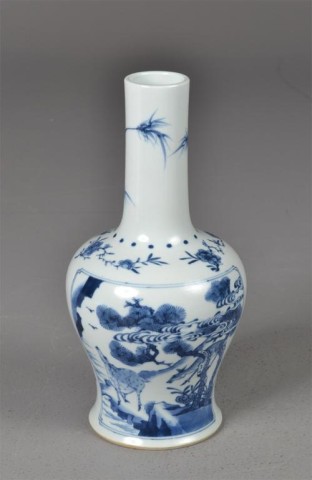 Chinese Blue/White Long-Neck Porcelain