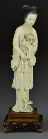 Chinese Carved Ivory BeautyFinely carved