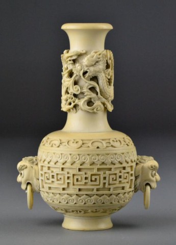 A Fine Chinese Carved Ivory Two