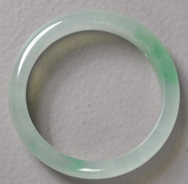 Chinese Carved Jade Bangle BraceletHand