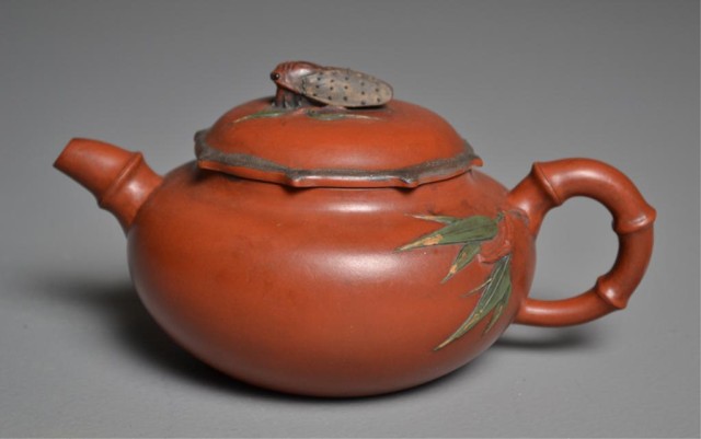 Chinese Yising Teapot with Cicada