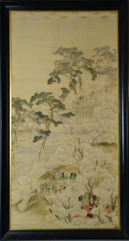 A Large Chinese Water Color Painting