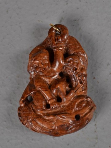 Chinese Boxwood Carved PendantFinely 173790