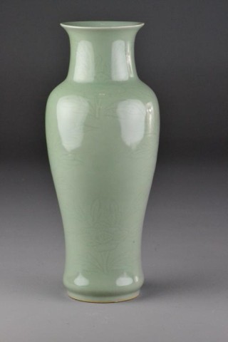 Chinese Qing Celadon & Incised