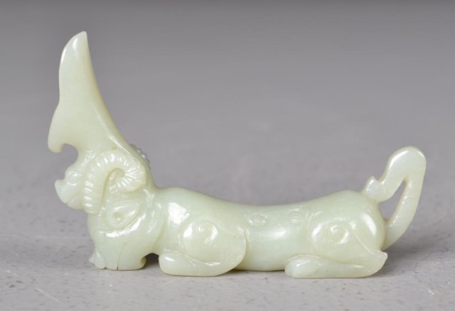 Chinese Carved Jade RamFinely carved