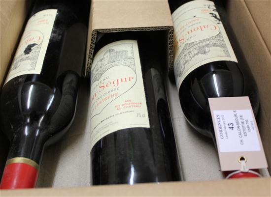 Eighteen bottles of Chateau Calon