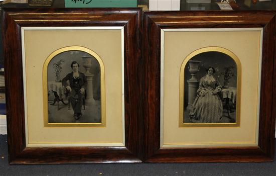 A pair of Victorian ambrotype portrait 1737f3
