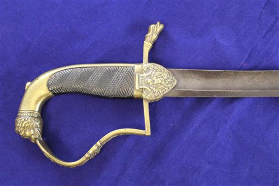 A 19th century Danish officers sabre