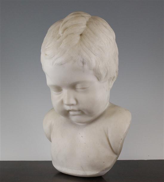 A 19th century Italian carved white