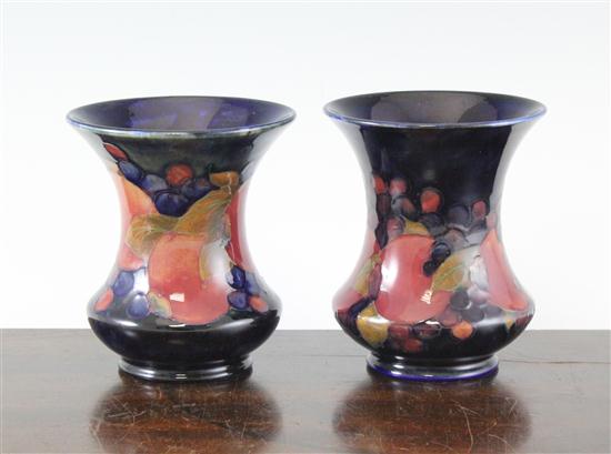 A pair of Moorcroft Pomegranate 173873