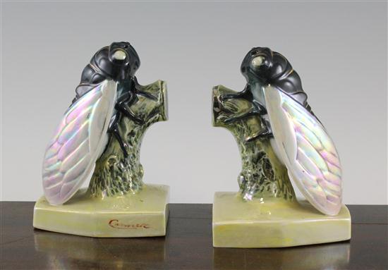 A pair of Art Deco lustre decorated 17387a