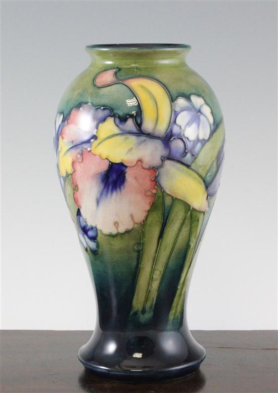 A Moorcroft Orchid pattern baluster