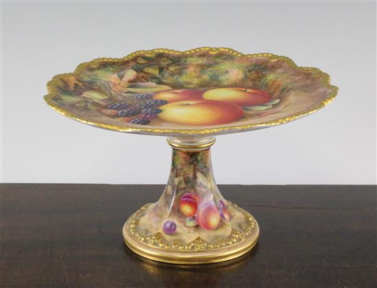 A Royal Worcester comport painted