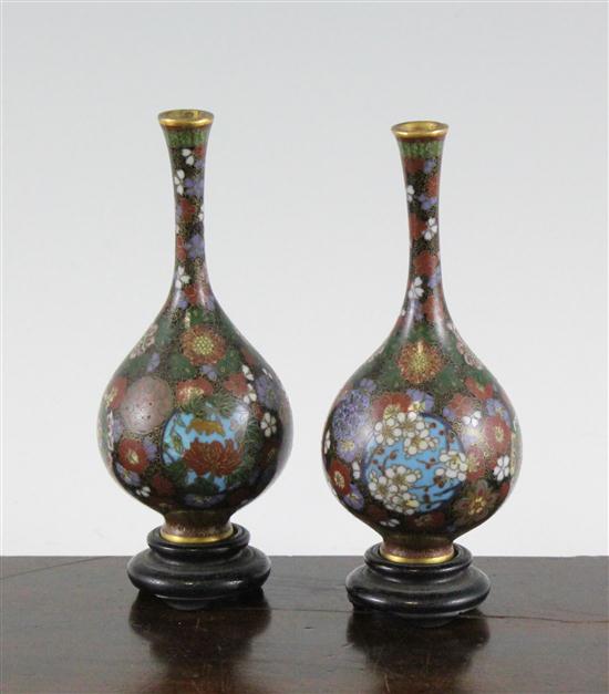 A pair of Meiji period cloisonn  1738c2