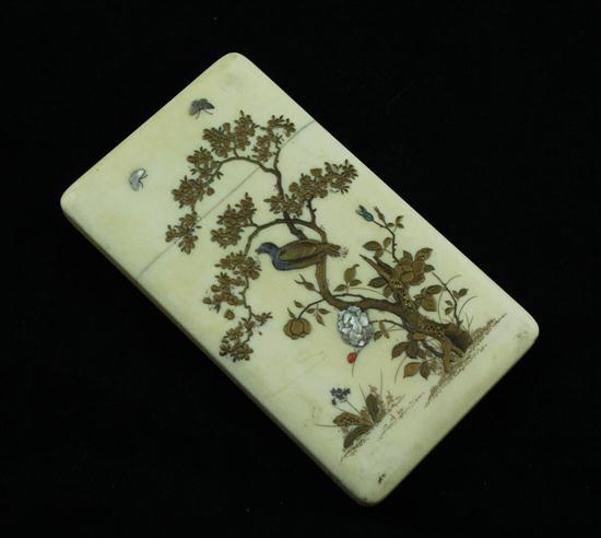 A Meiji period Shibayama card case 1738bc
