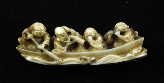 A Meiji period ivory netsuke carved 1738fd