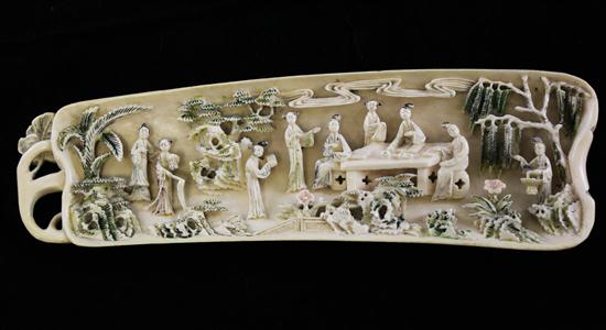 A Chinese ivory wrist rest early 173940