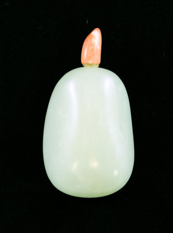 A Chinese pale celadon jade pebble 173949