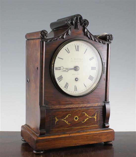 A William IV brass inlaid rosewood