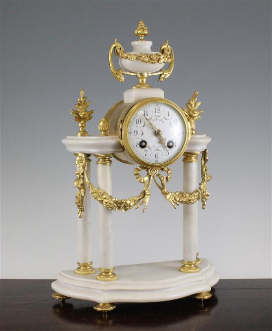 A French ormolu mounted white marble 17396f