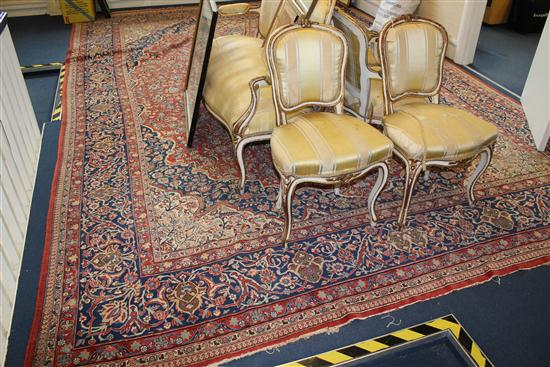 A Tabriz carpet the central foliate