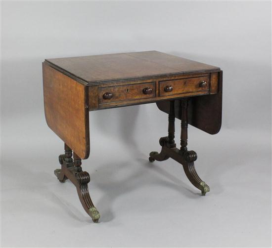 A Regency mahogany sofa table with 1739a8