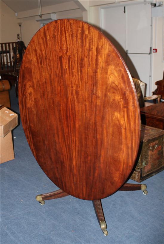 A Regency oval mahogany breakfast